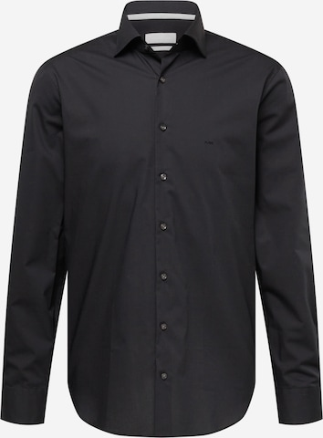 Coupe regular Chemise business Michael Kors en noir : devant