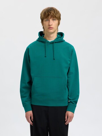 Sweat-shirt SELECTED HOMME en vert : devant