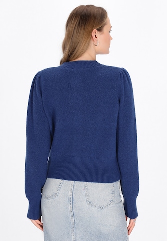 MYMO Gebreid vest in Blauw