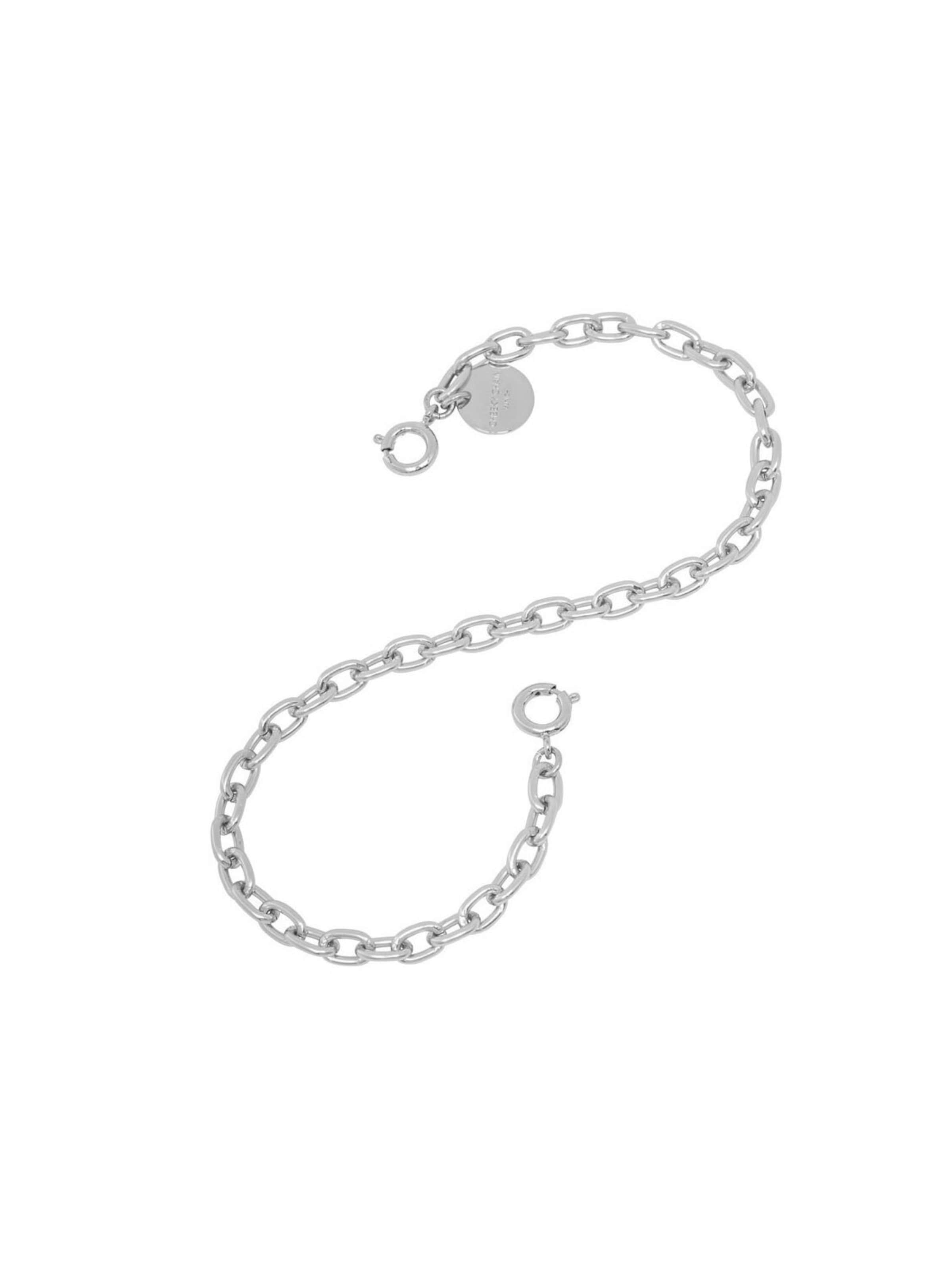 Cheeky Chain Munich Sneaker Kette 'Baby Trace S' in Silber: Vorderseite