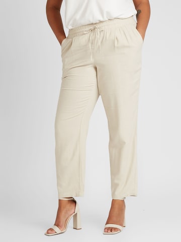 Vero Moda Curve Regular Pants 'JESMILO' in Beige: front