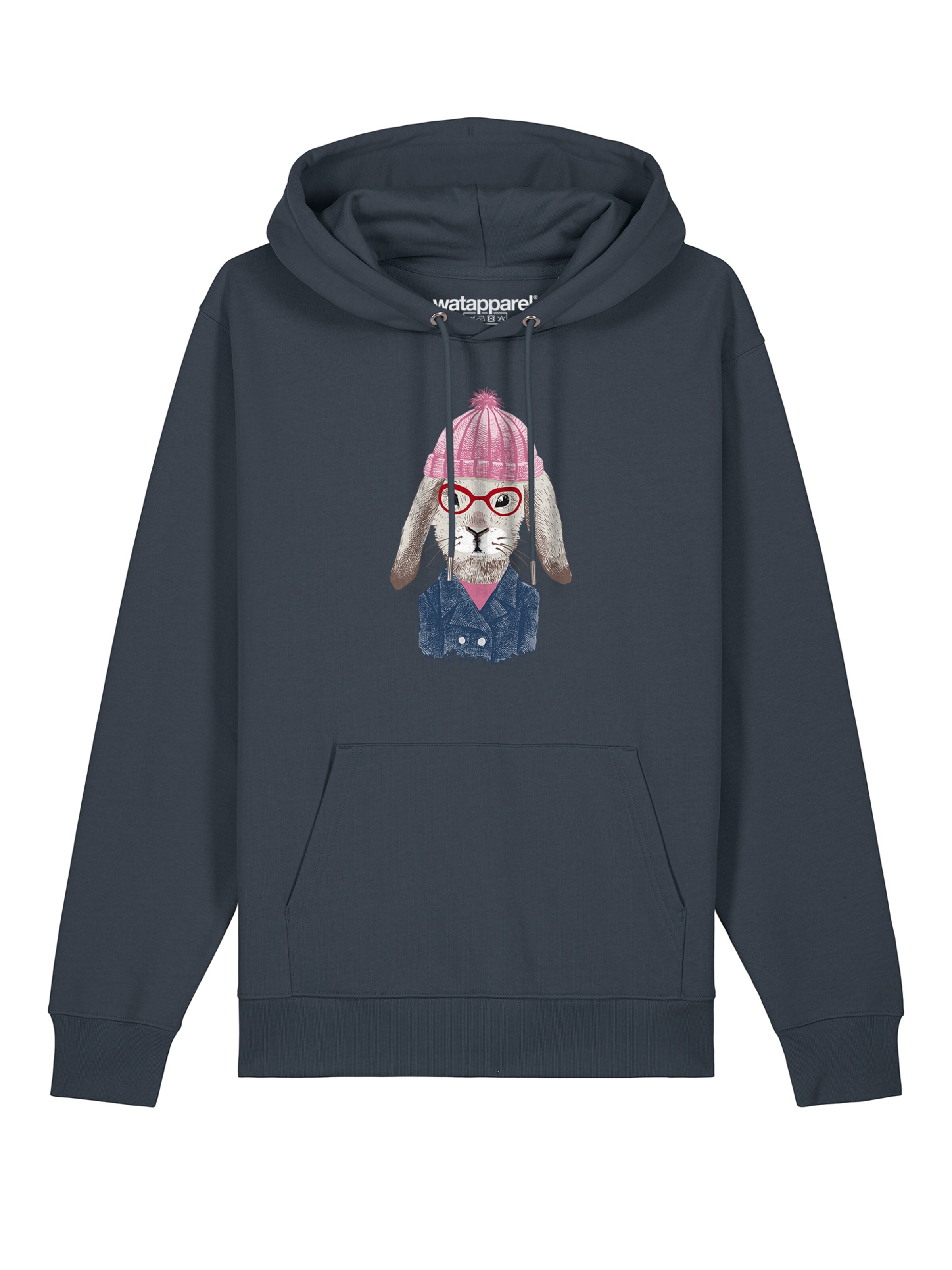 Sweat-shirt ' Hase ' Watapparel en gris : devant