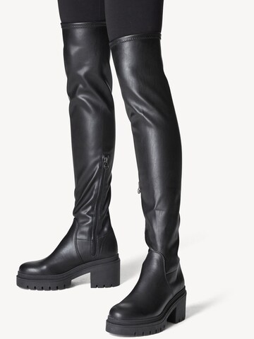 TAMARIS Over the Knee Boots in Black