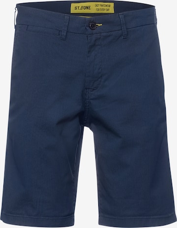 Street One MEN Slim fit Chino Pants in Blue: front