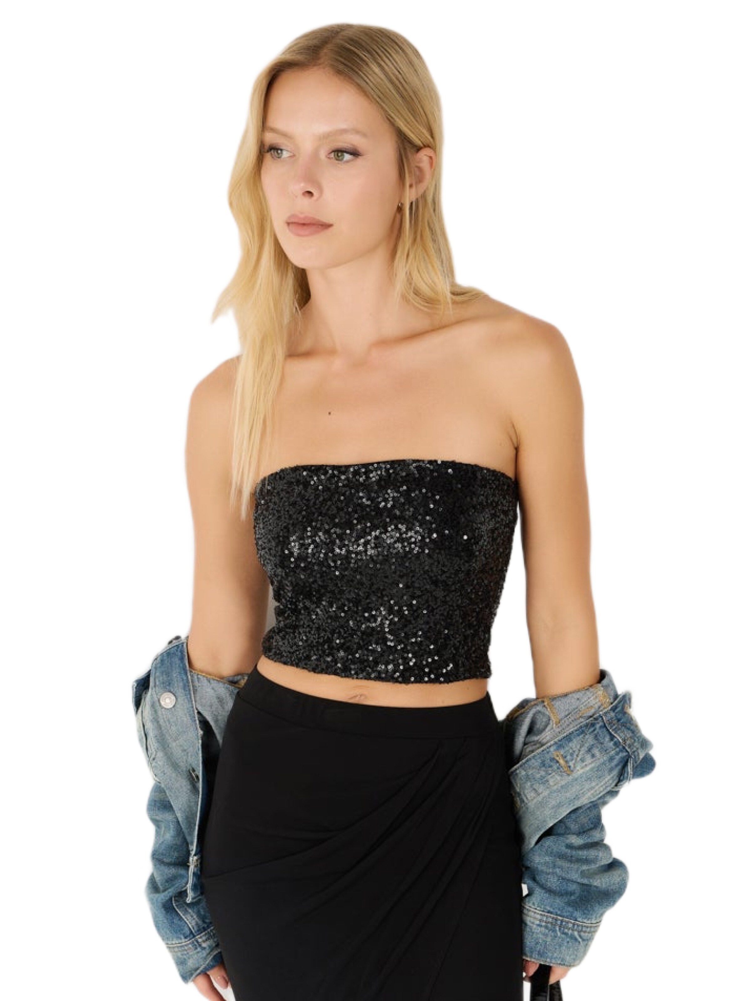 No Matter What Top in Schwarz