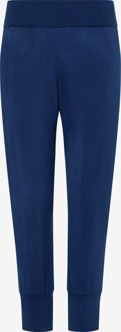 Mey Tapered Pajama Pants in Blue: front