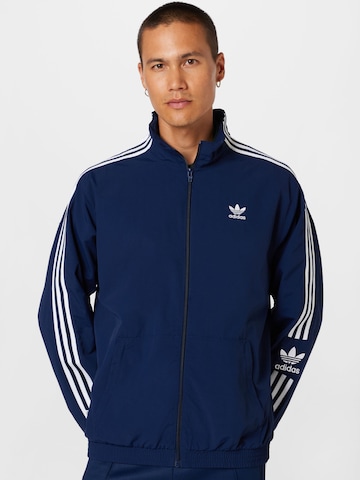 ADIDAS ORIGINALS Between-Season Jacket 'Adicolor Classics Lock-Up Trefoil' in Blue: front