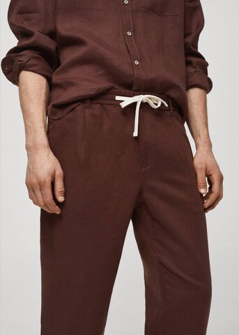 MANGO MAN Tapered Pants 'Romelino' in Red