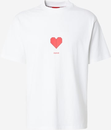 HUGO Футболка 'Dalentin' в Белый: спереди