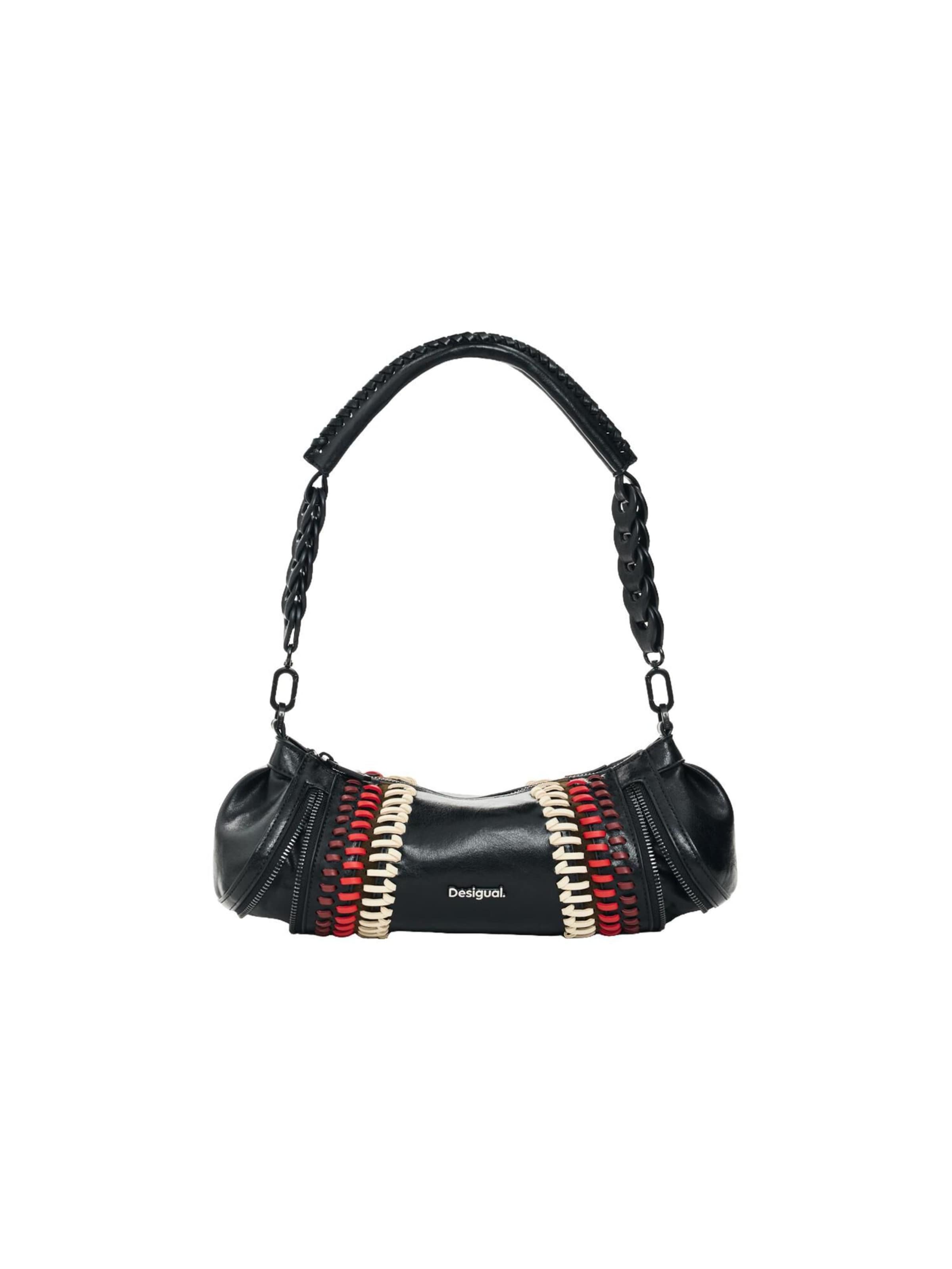 Borsa a spalla in One Size Desigual di colore beige chiaro / rosso / borgogna / nero, Visualizzazione prodotti