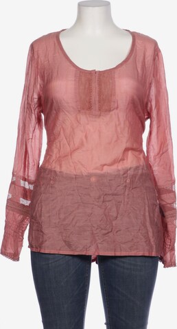 Cream Blouse & Tunic in XXL in Pink: front