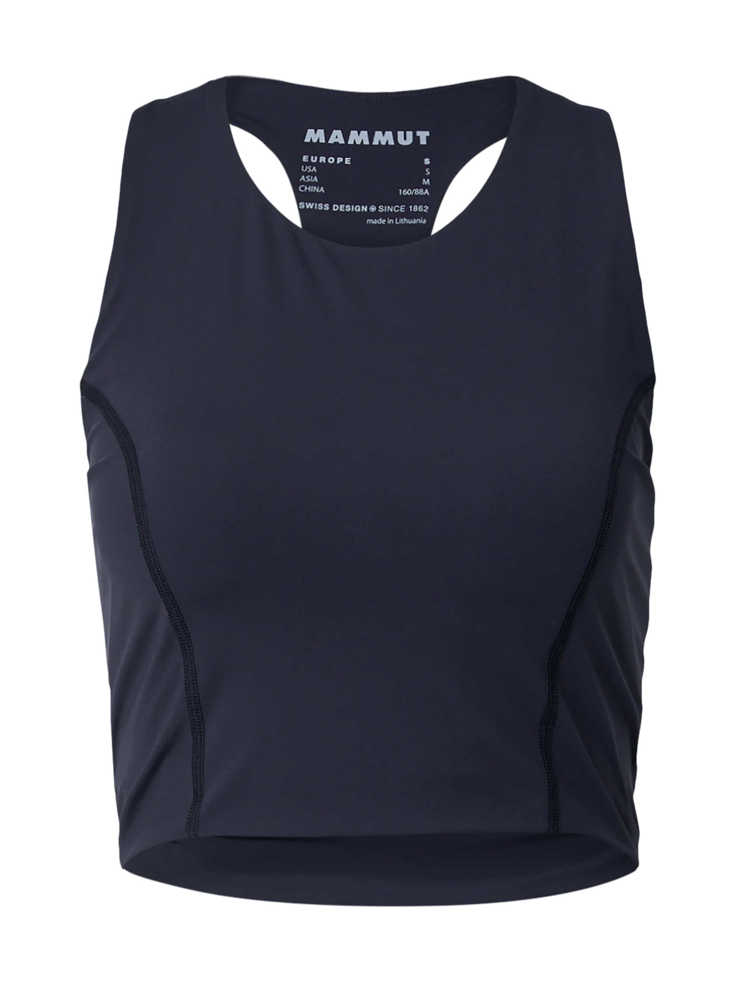 MAMMUT Спортивный топ 'Massone' в Черный: спереди