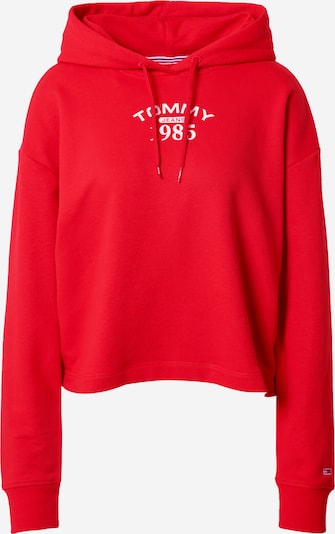 Tommy Jeans Sweatshirt i röd / vit, Produktvy