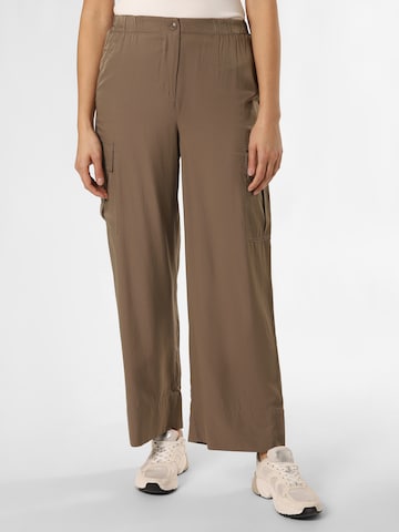 Marie Lund Wide leg Cargo Pants in Grey: front