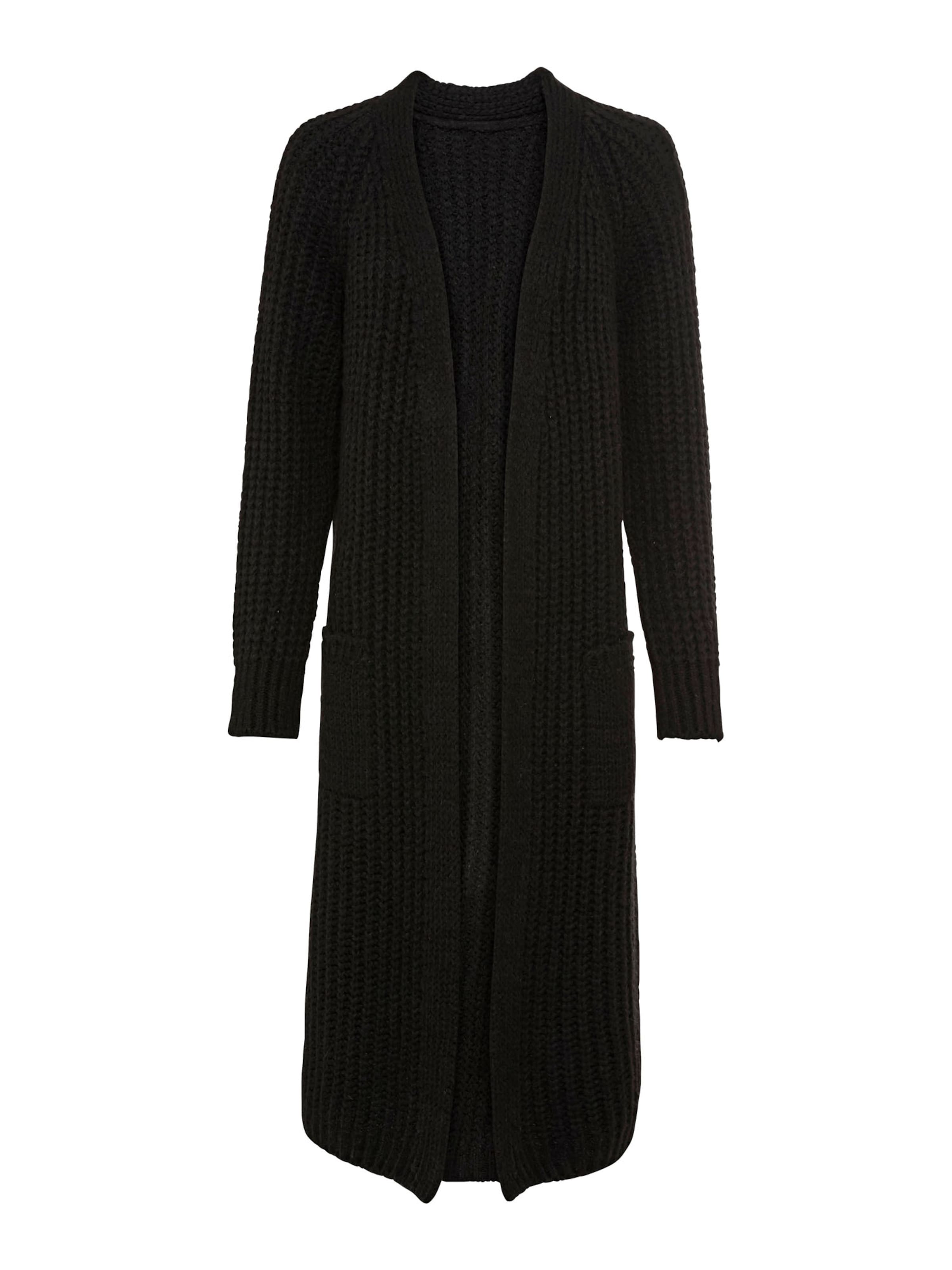 heine Pitkä neuletakki värissä musta: etupuoli