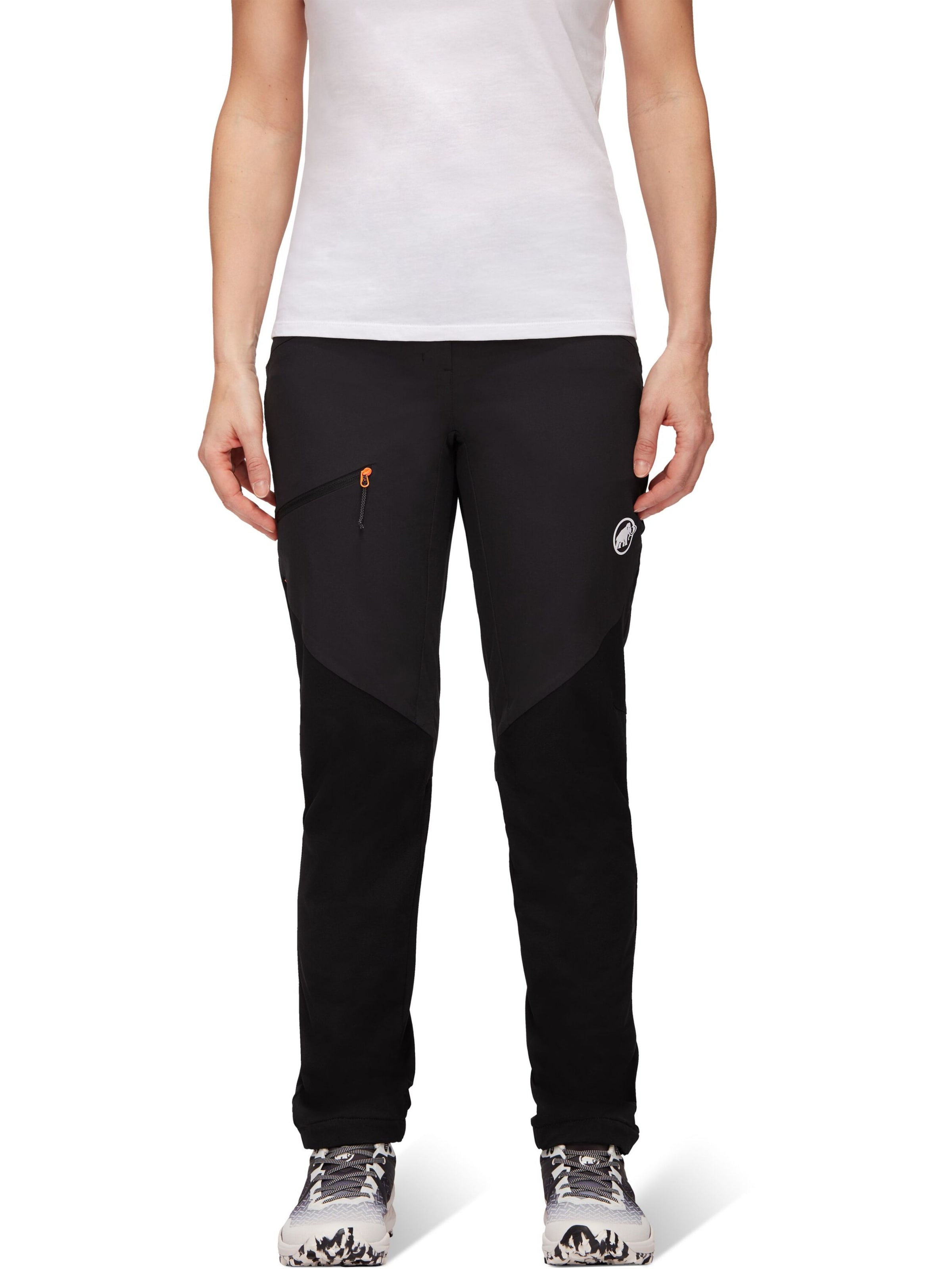 MAMMUT Regular Outdoor Pants 'Courmayeur' in Black: front