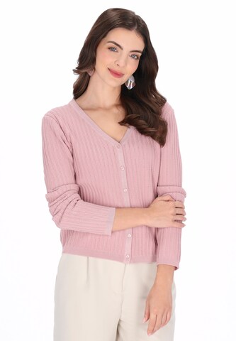 Usha Knit Cardigan in Pink: front