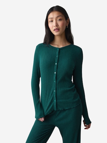TRIUMPH Knit cardigan ' Red Label Versatile Rib ' in Green: front