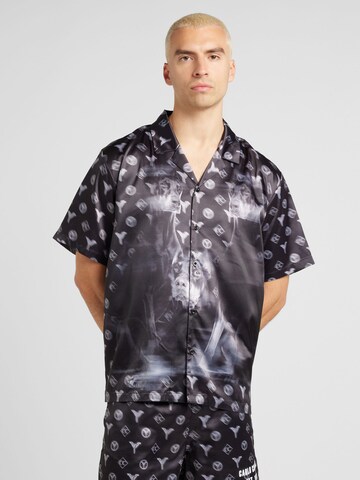 Comfort fit Camicia 'Dobermann' di Carlo Colucci in nero: frontale