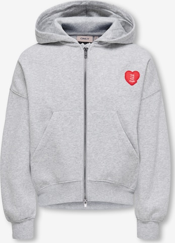 ONLY GIRLS - Casaco em moletão 'KOGEVISA' em cinzento: frente