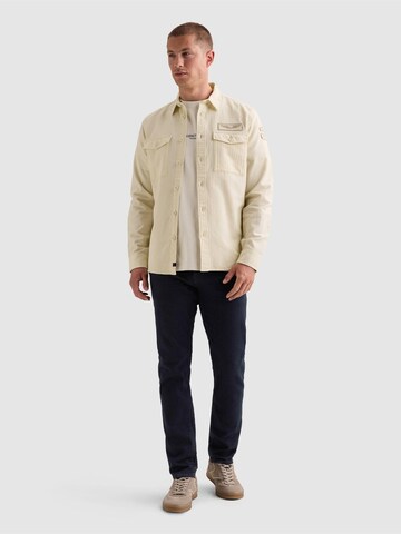 PME Legend Regular fit Button Up Shirt 'Shirt in 100% cotton with chest pockets and badge' in Beige
