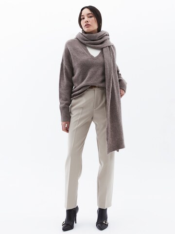 Regular Pantalon à plis OXXO en gris
