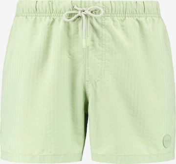 Pantaloncini da bagno 'SEERSUCKER' di Shiwi in verde: frontale