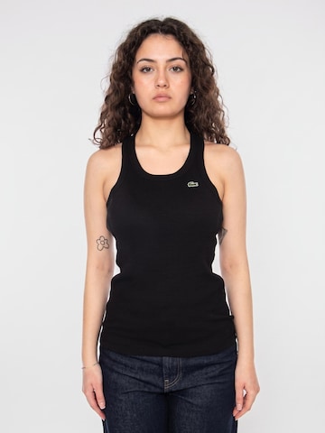 LACOSTE Overdel 'Tank Top S/M Black Tank' i sort: forside