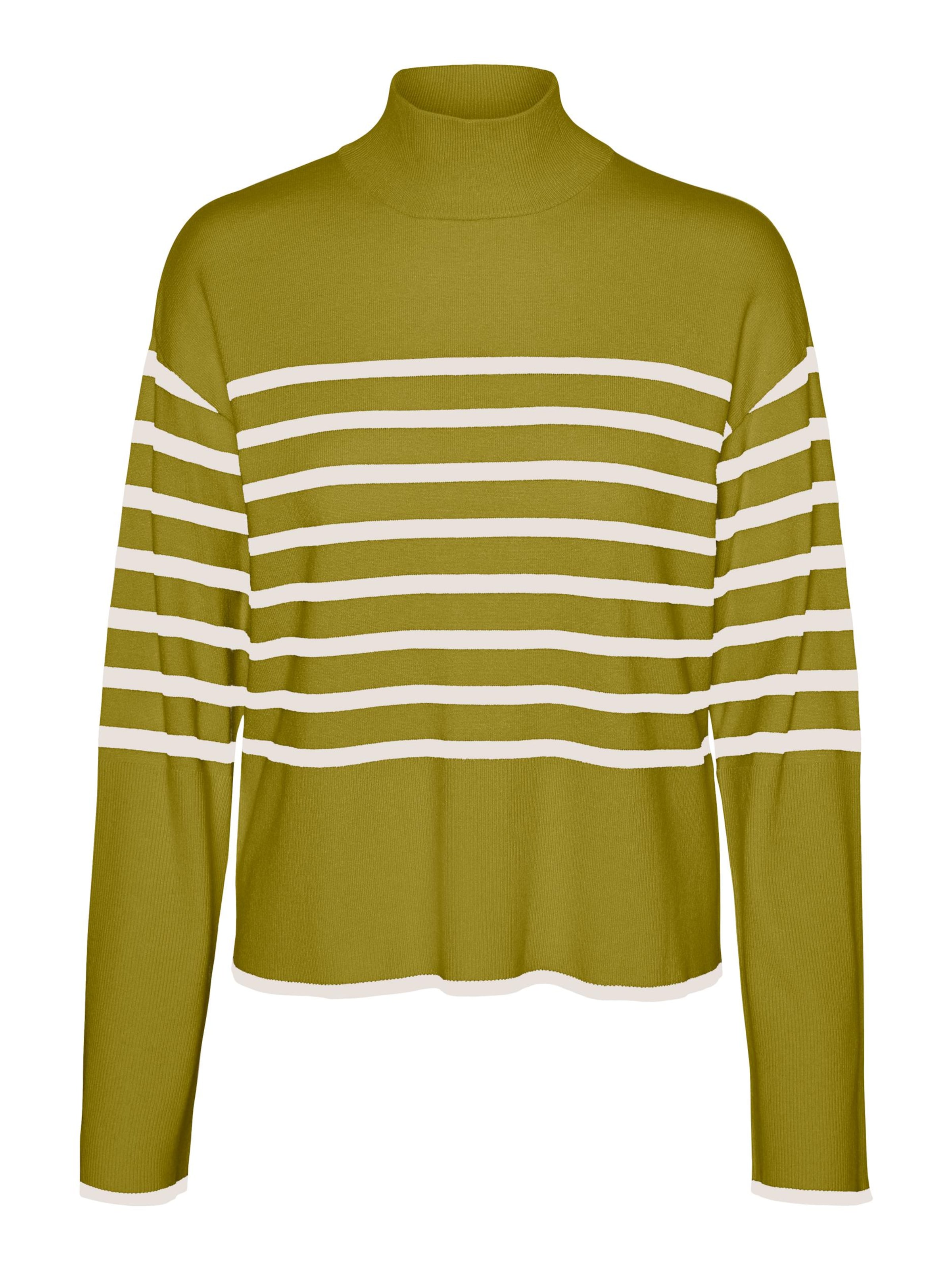 Pull-over 'NEW HAPPINESS' VERO MODA en vert : devant