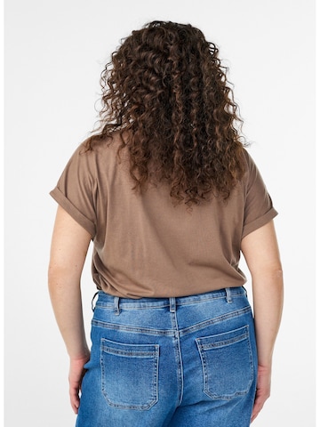 Zizzi Футболка 'Mkatja' в Коричневый