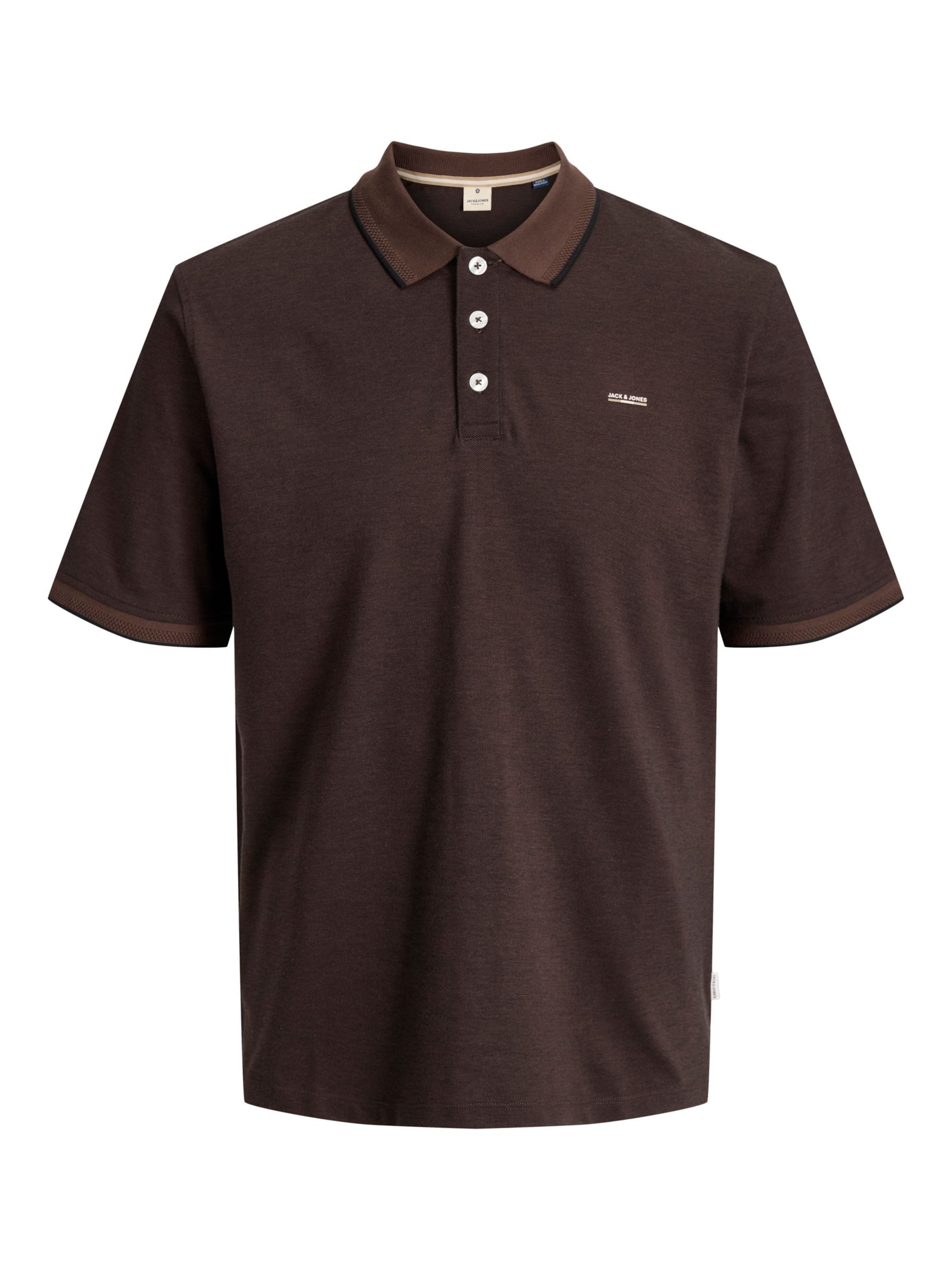 Jack & Jones Plus Shirt in Bruin: voorkant