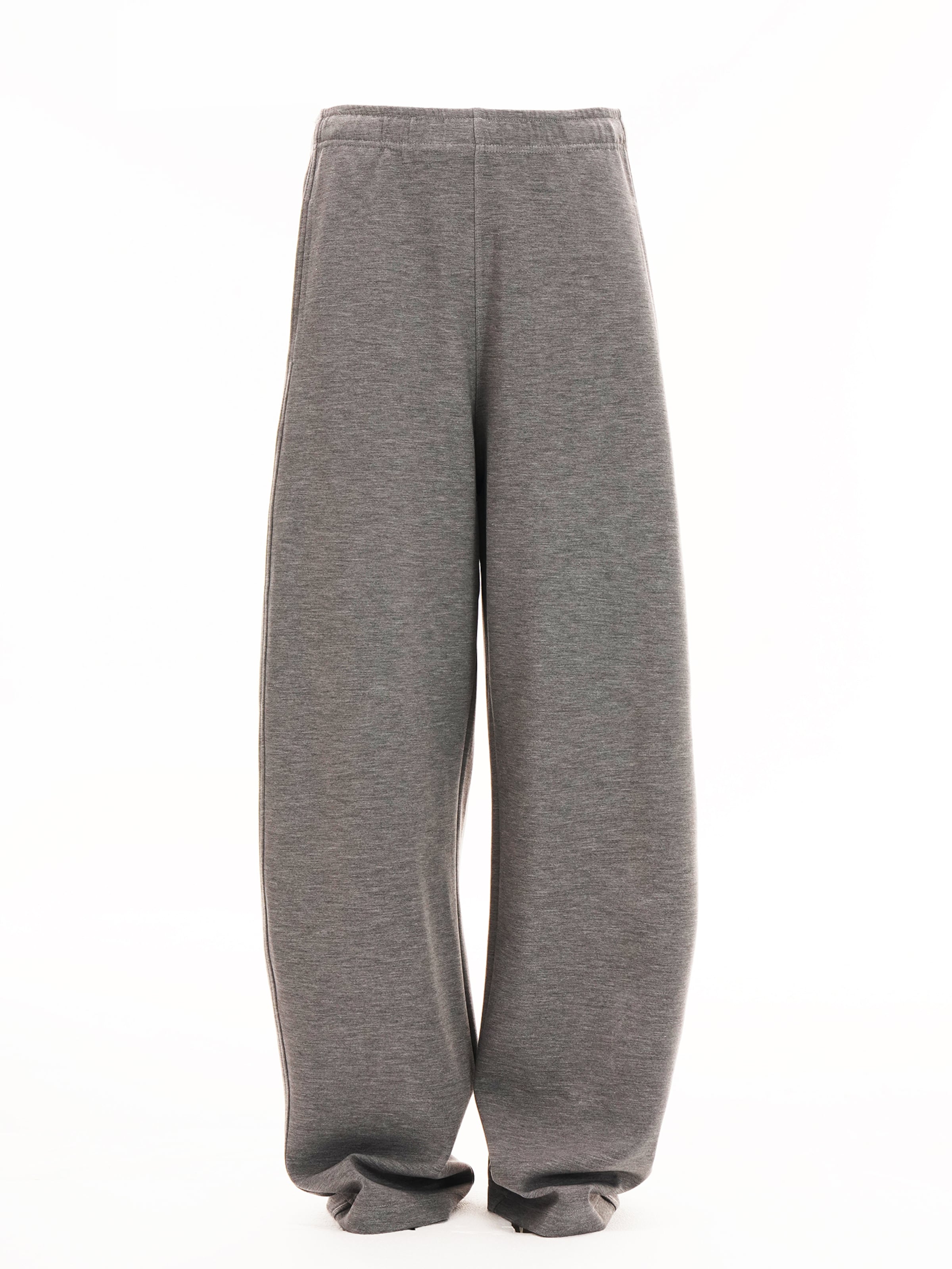 yoligex Regular Trousers 'YOLIGEX Lockere Hose Melange Modal mit Gummibund' in Grey: front