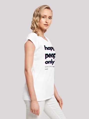 T-shirt 'Happy people only New York' F4NT4STIC en blanc