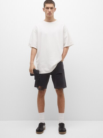 Pull&Bear Regular Shorts in Schwarz: predná strana