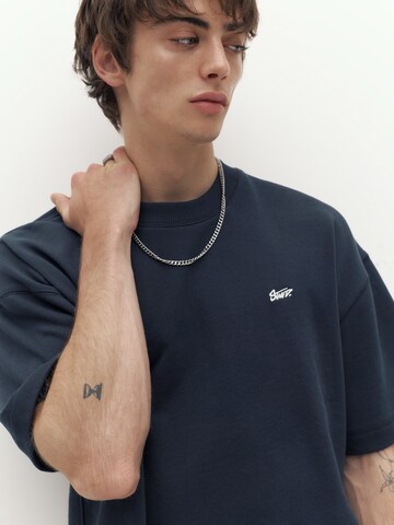 Pull&Bear Majica 'STWD' | modra barva