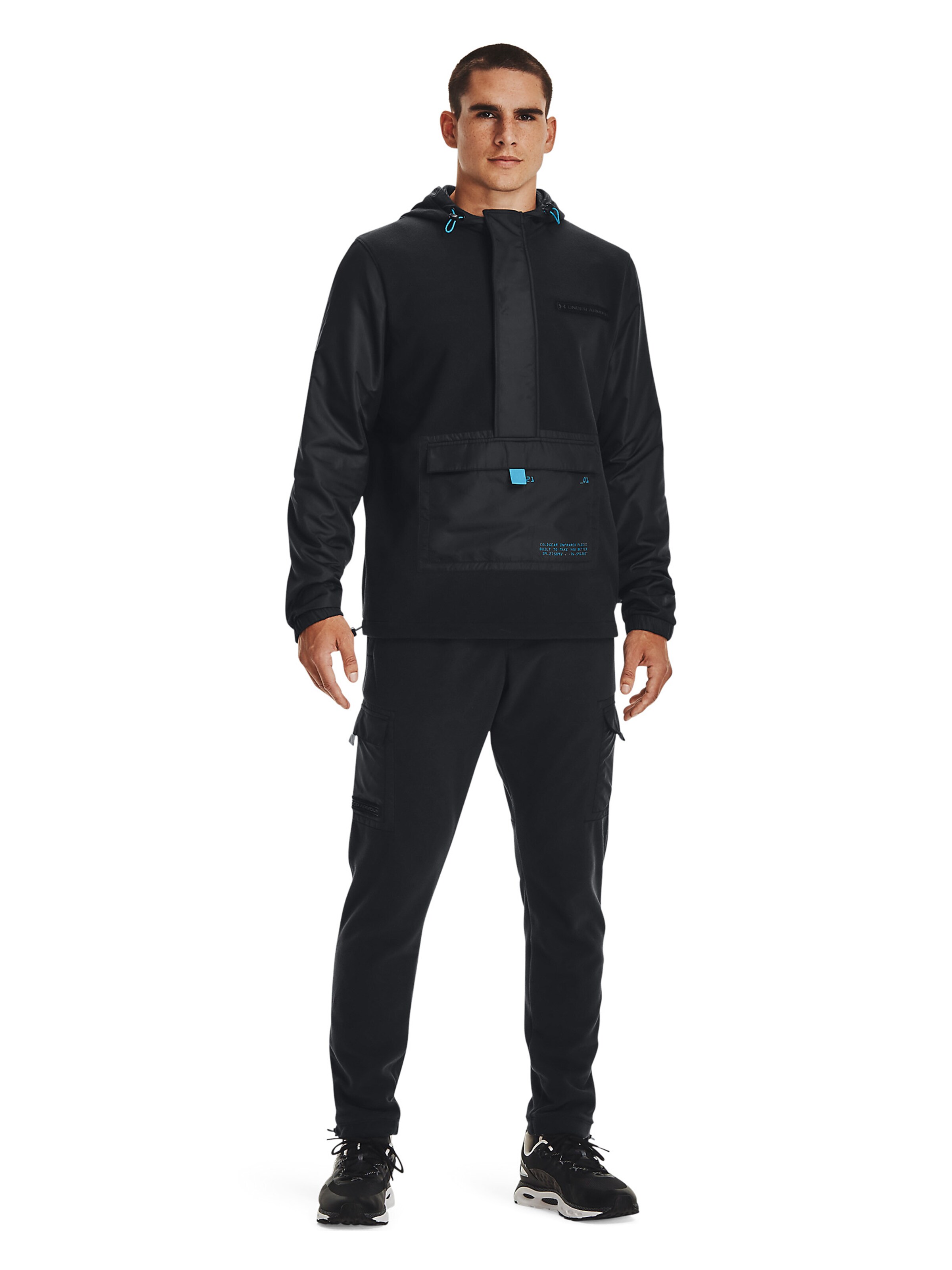 UNDER ARMOUR Regular Sporthose 'ColdGear' in Schwarz