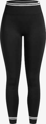 Smilodox Tapered Leggings in Zwart: voorkant