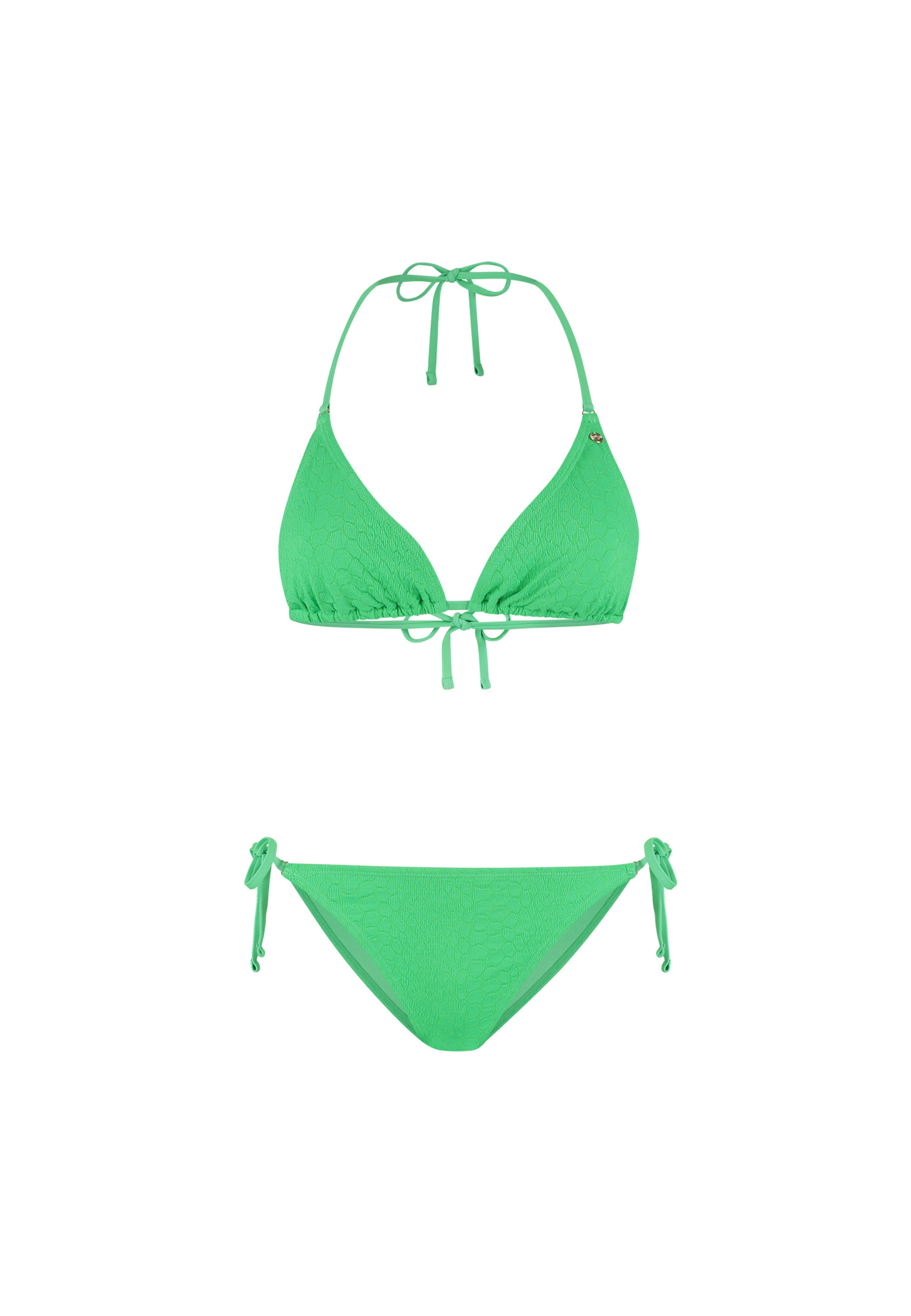 The Sunshine Brand Triangel Bikini 'Liz' in Grün: Vorderseite