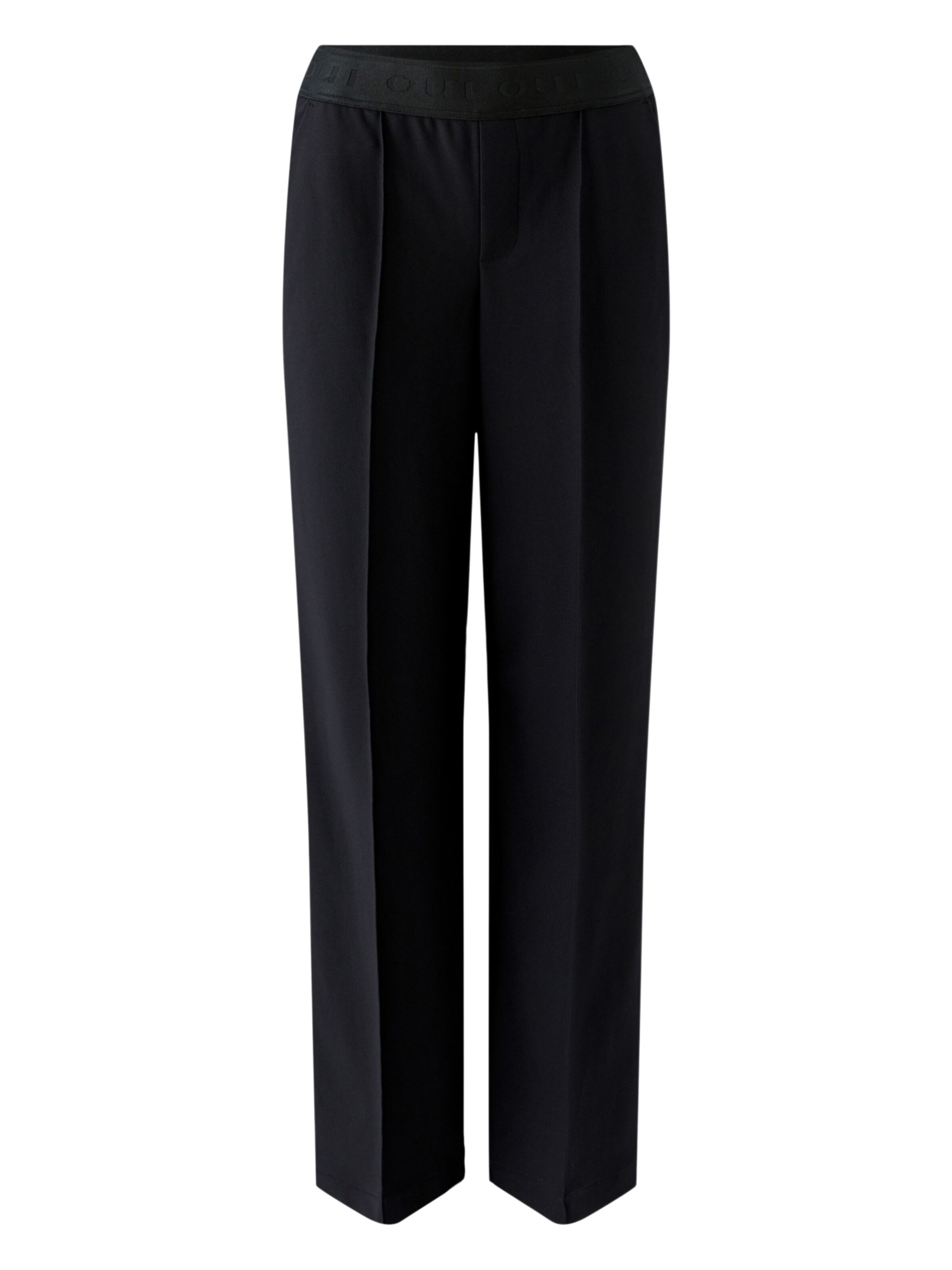 OUI Pleated Pants 'Lacy' in Black: front