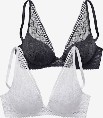 Sutien PETITE FLEUR pe negru / alb, Vizualizare produs