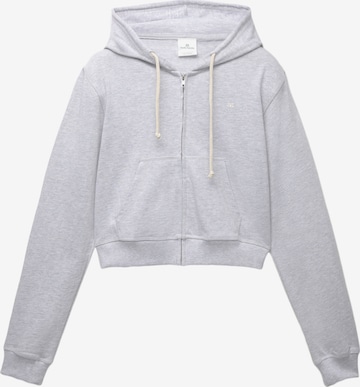 Pull&Bear Zip-Up Hoodie in Grey ABOUT YOU - Main Image