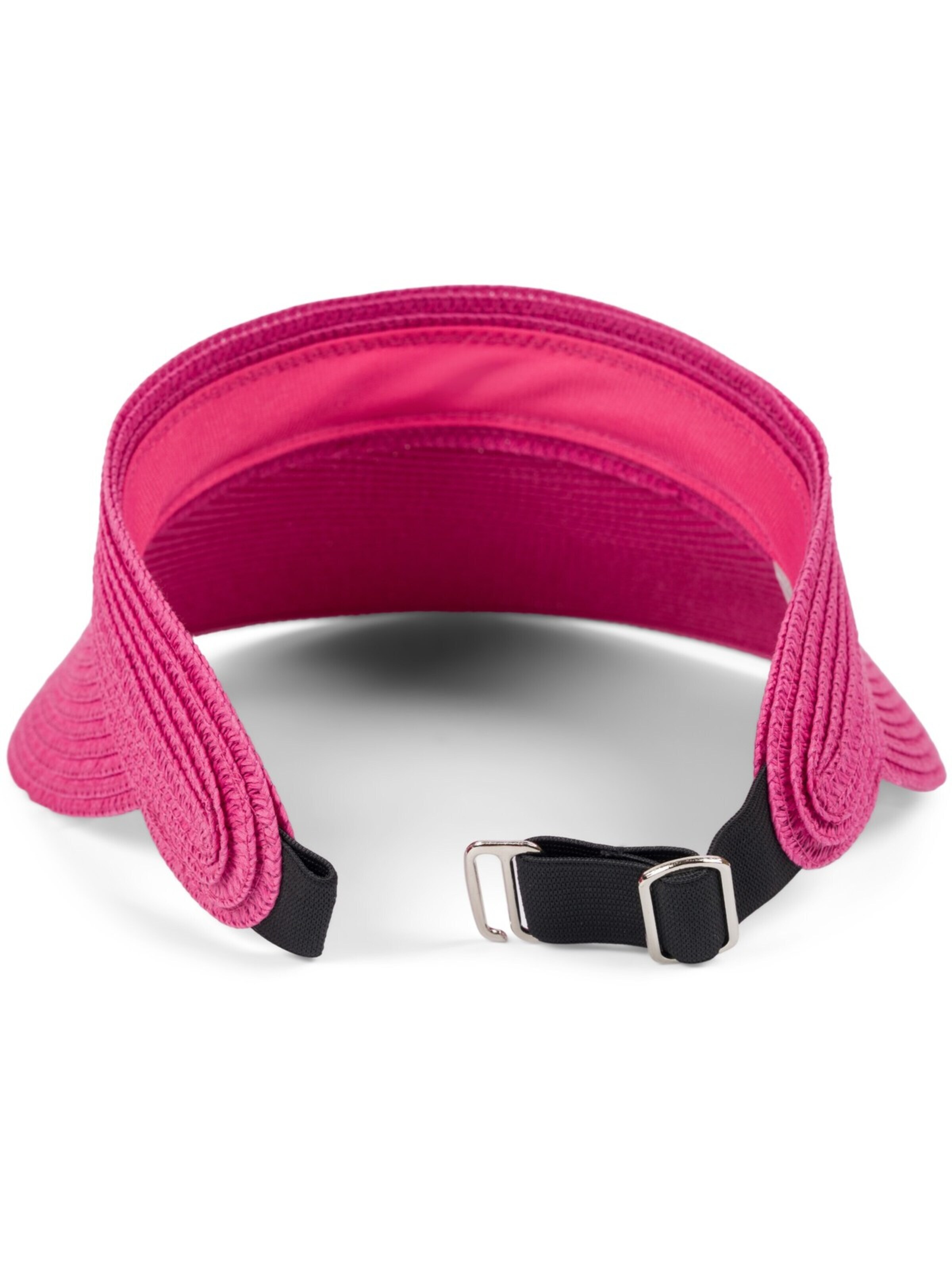 styleBREAKER Cap 'Papierstroh Visor Cap Einfarbig'‌ in Pink