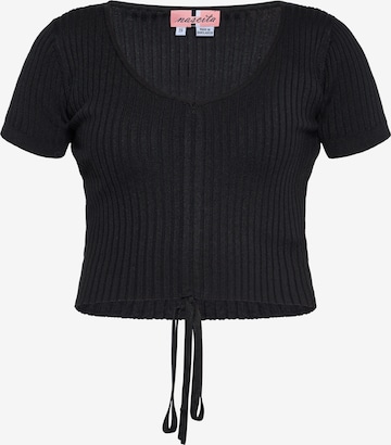 T-shirt nascita en noir : devant