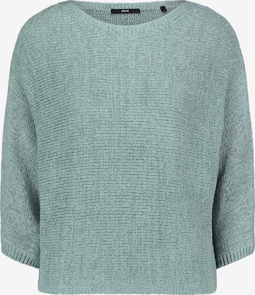 zero Grobstrick-Pullover mit Fledermausärmeln in Blau: Vorderseite