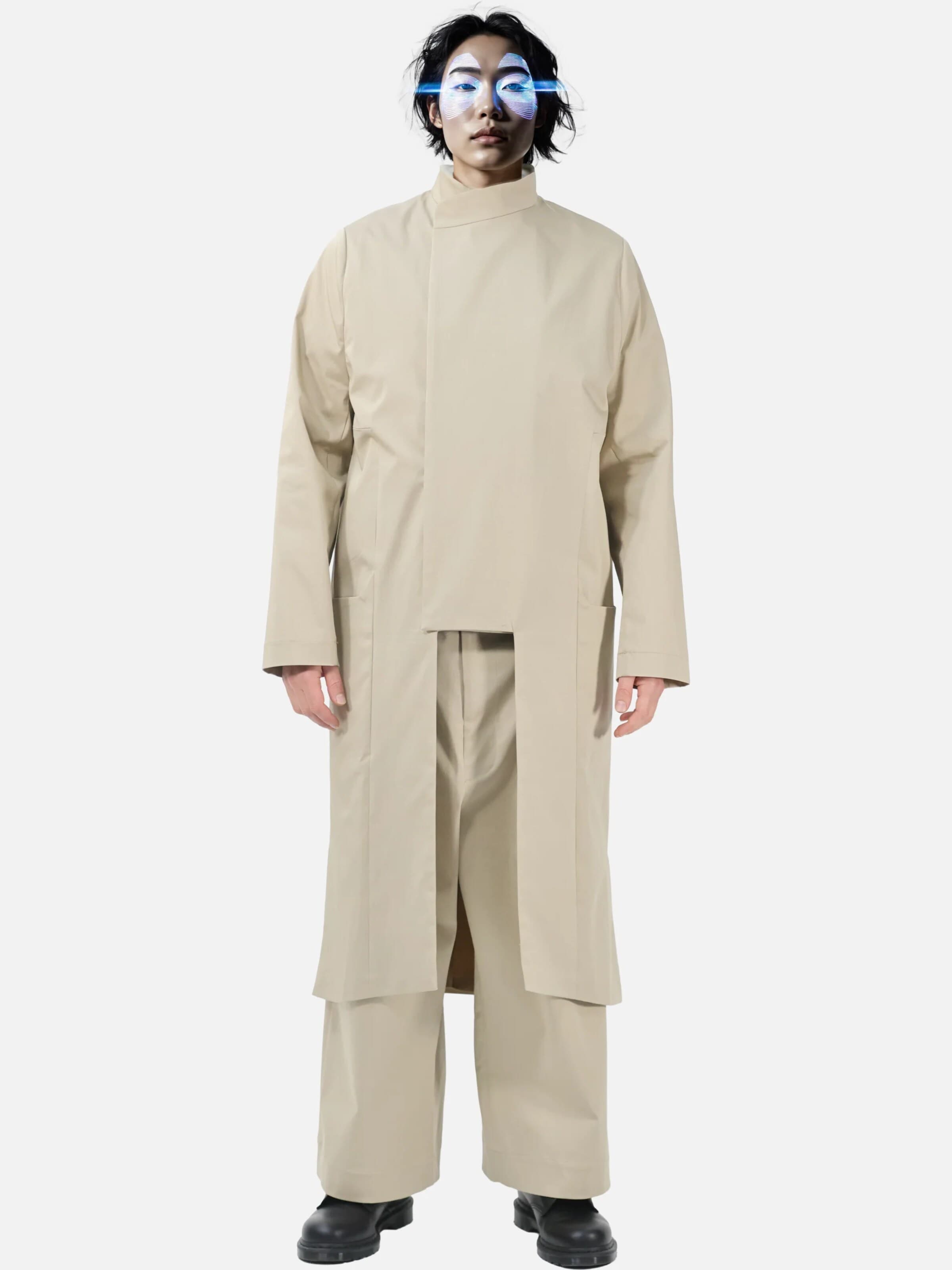 Veste mi-saison 'Manteau Taishō' Kanten en beige