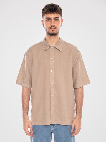 elvine Comfort fit Button Up Shirt 'Rhys' in Beige: front