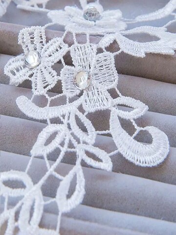 Tomshop24-7 Fingerless Gloves 'Floris' in White