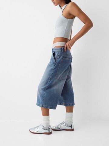 Bershkaregular Traperice - plava boja