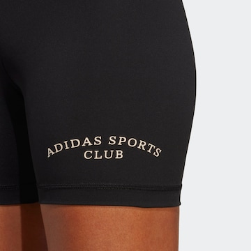 ADIDAS PERFORMANCE Skinny Παντελόνι φόρμας 'Sports Club High-Waist' σε μαύρο