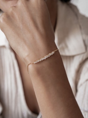 Hey Happiness Armband 'Tennis Glow' in Gold